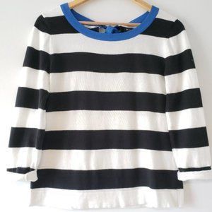 Massimo Dutti Italian Yarn Striped Sweater Size S.